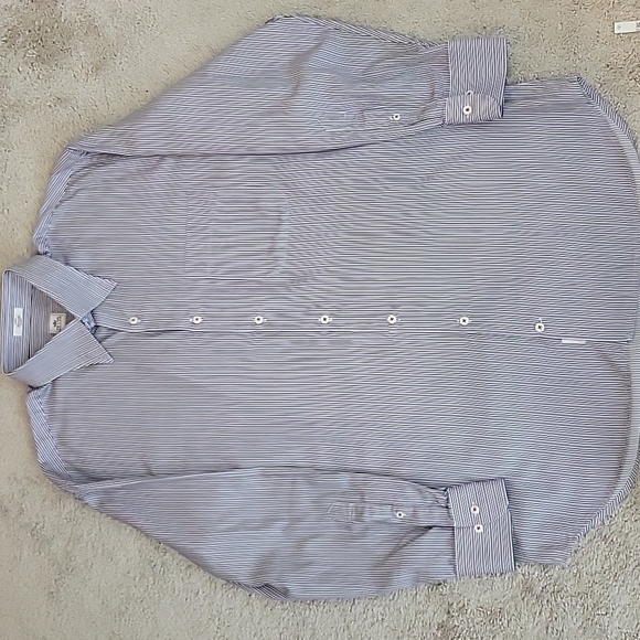 PETER MILLAR COTTON BUTTON DOWN SHIRT...LARGE - Picture 5 of 8